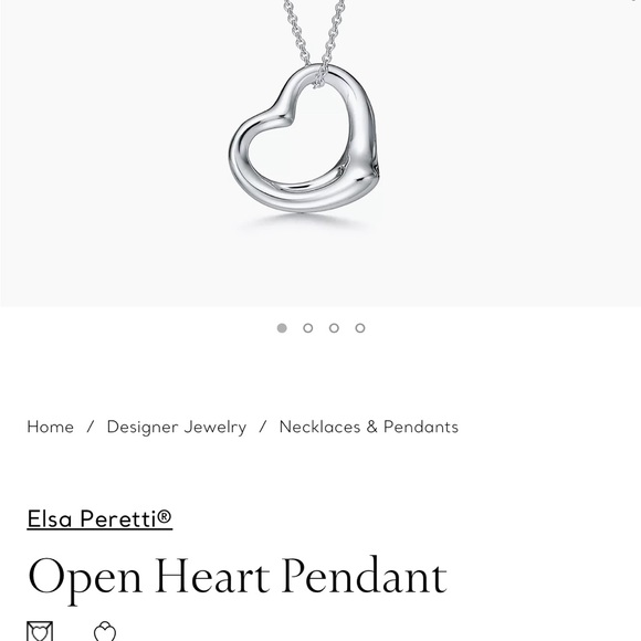 TIFFANY PERETTI HEART NECKLACE EARRINGS SET SILVER WITH PINK STONE MADE SPAIN - Picture 9 of 12